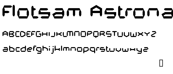 Flotsam Astronaut font